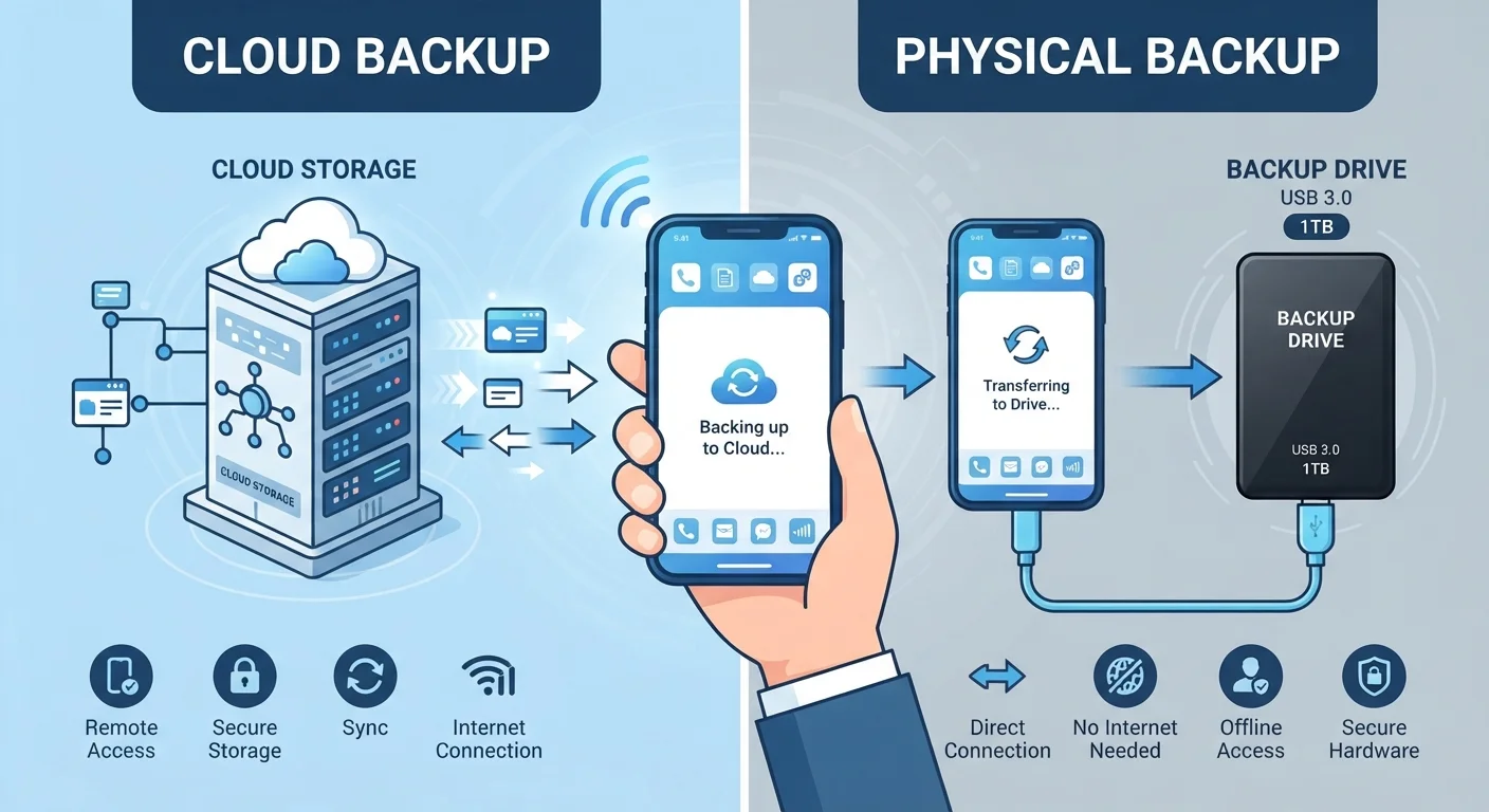 Cloud Backup vs. Local Backup: Where Your Phone's Photos and Files Really Go