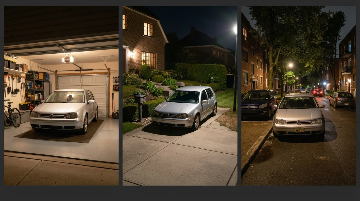Garage vs. Driveway vs. Street Parking: How Storage Affects Your Car Over Time